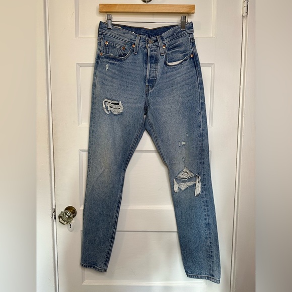 Levi's Premium 501 S Skinny Jeans Can't Touch This - Medium Wash - Picture 17 of 17